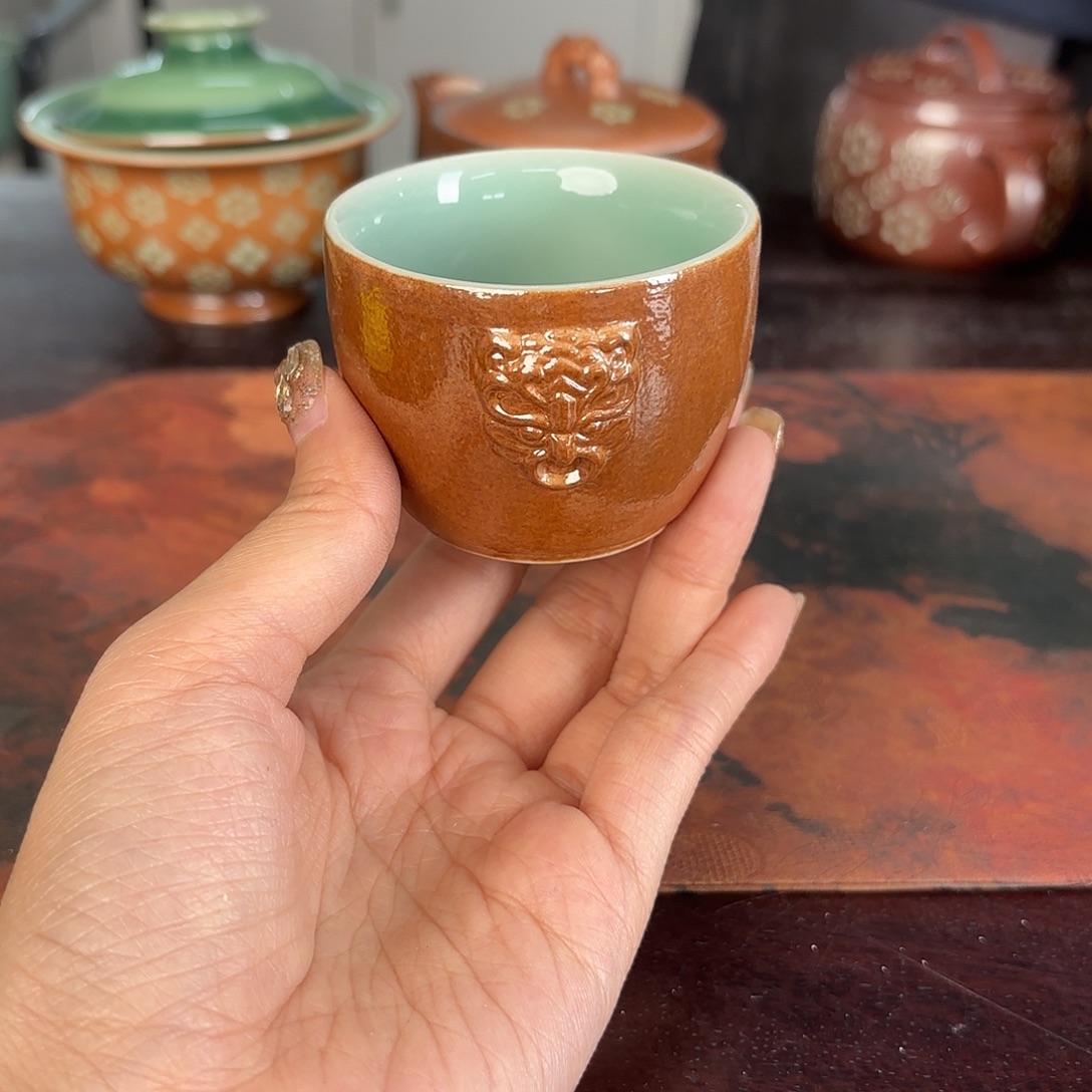 龙泉云间青瓷小米茶器