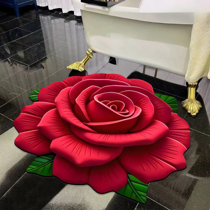 【防滑黑科技】3D立体吸水垫入门花卉地垫浴室垫干垫家用卧室玄关