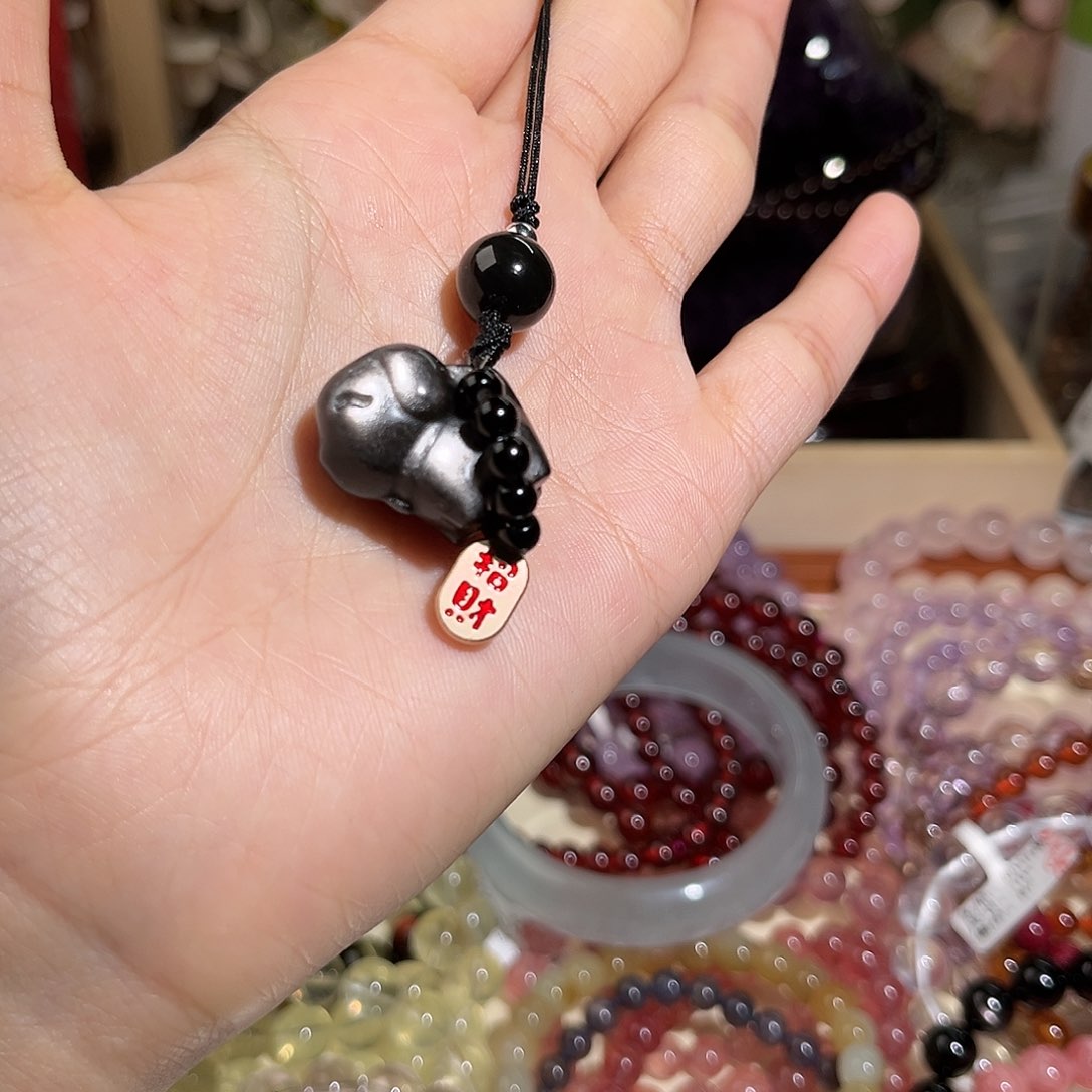 水晶手串未镶嵌狗狗挂件