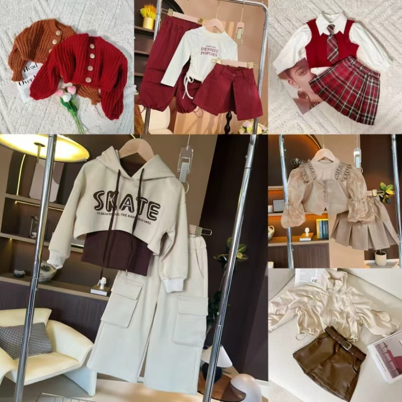 【2301-2352】女童套装春秋季女宝宝新年冬装洋气时尚儿童