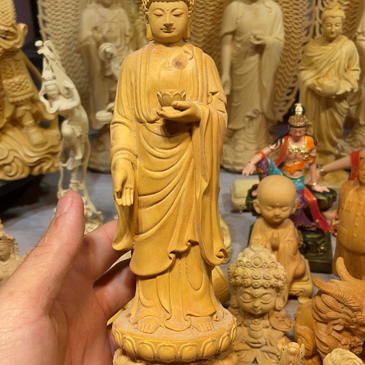 黄杨木瑕疵阿弥陀佛