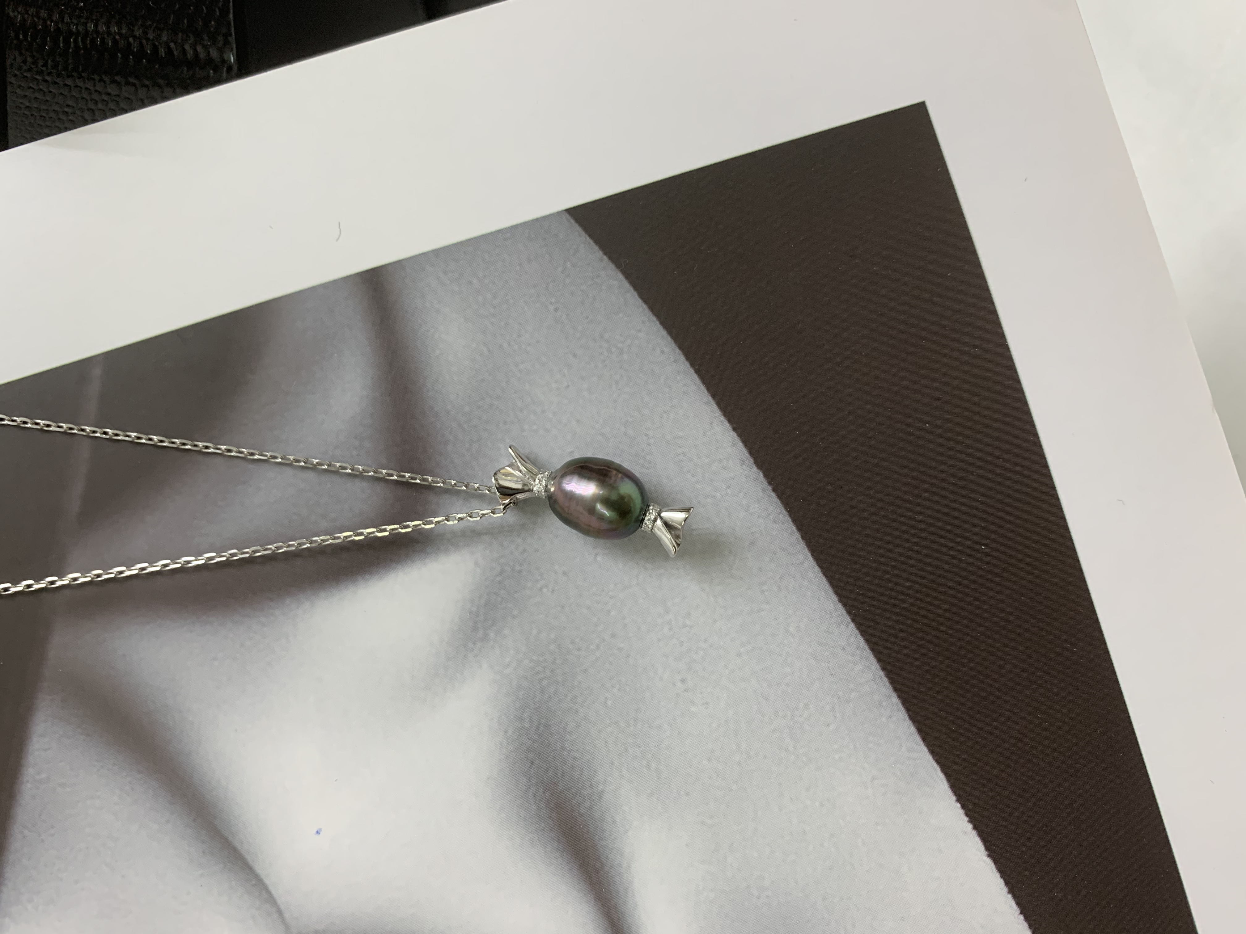 天然大溪地珍珠糖果吊坠