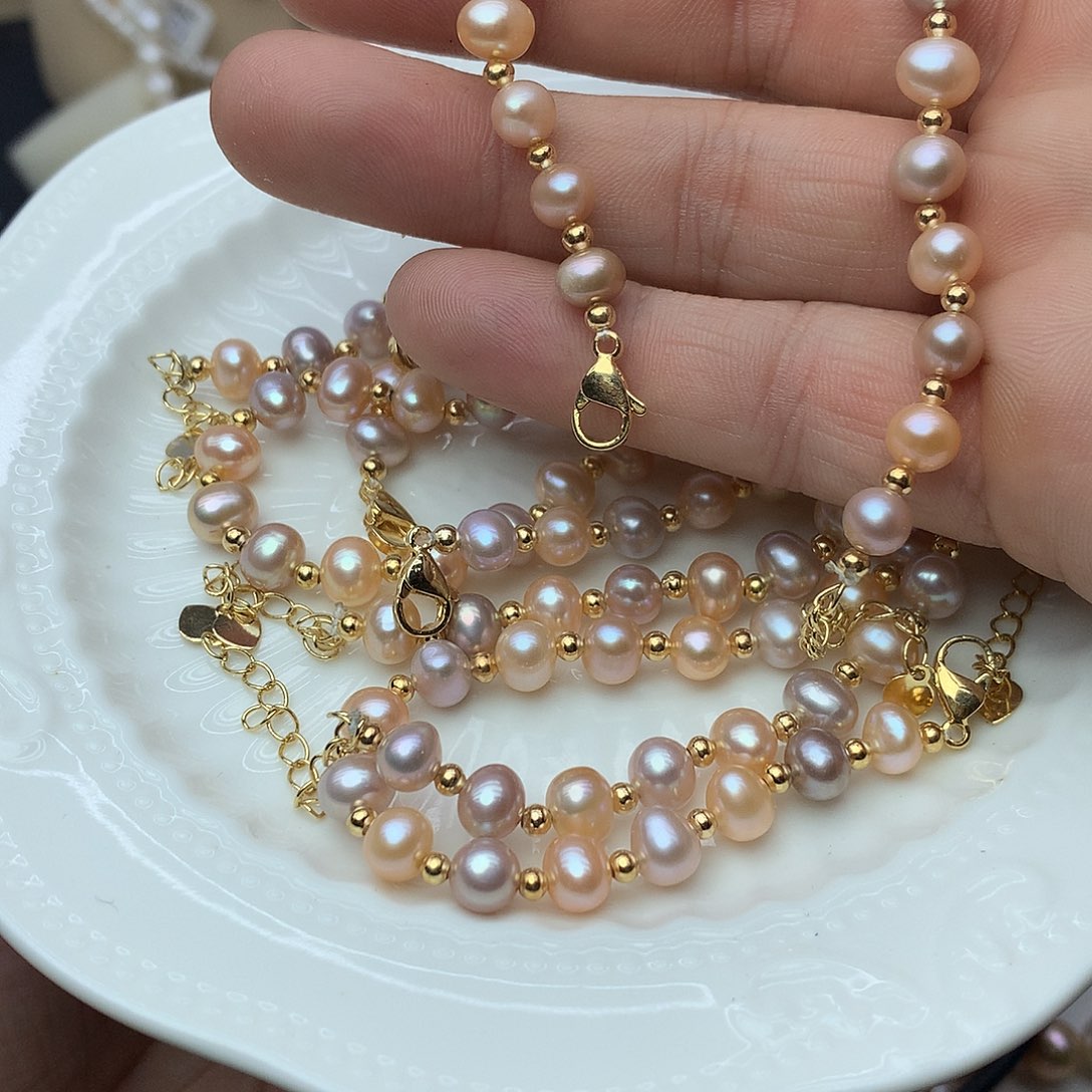 淡水珍珠6-7未镶嵌sl5手链