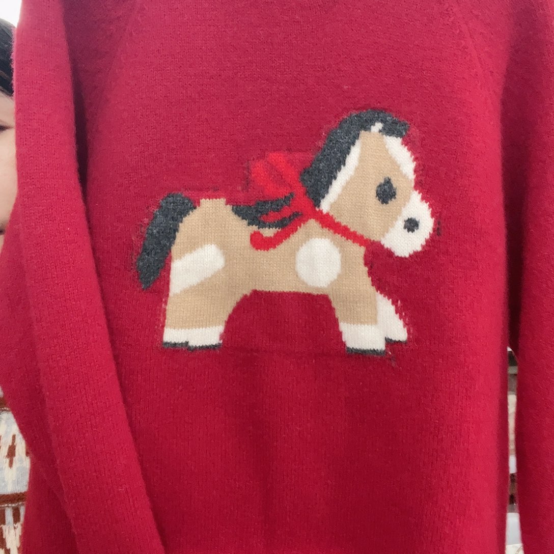 儿童新年幸运马红色120