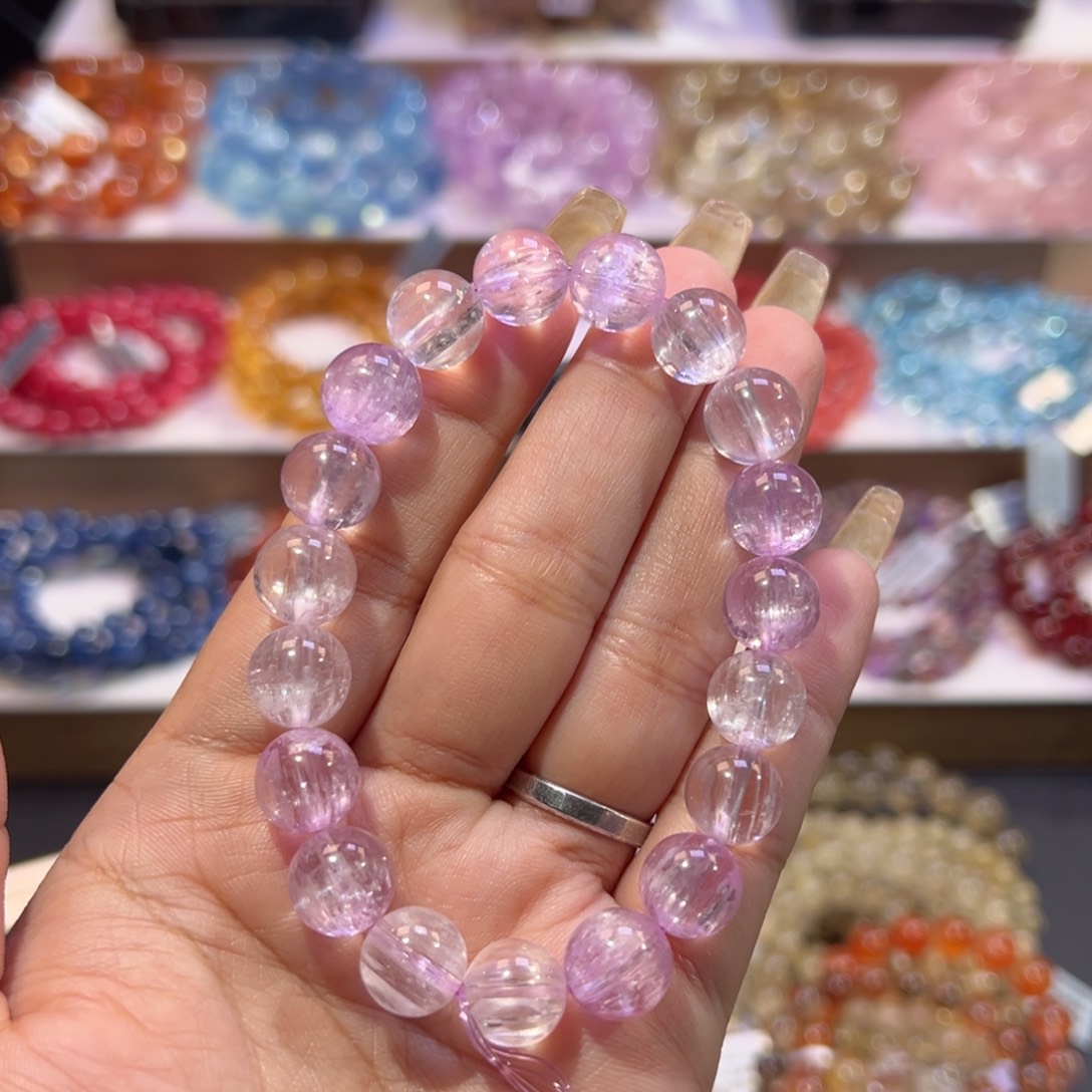 锂辉石紫锂辉未镶嵌猫眼紫锂辉10.5mm