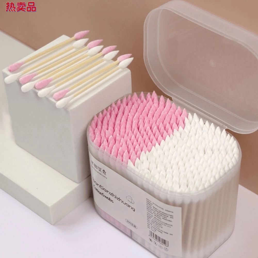 【优质棉签】一次性棉签双头棉签棒掏耳朵清洁化妆棉棒棉球尖头家用