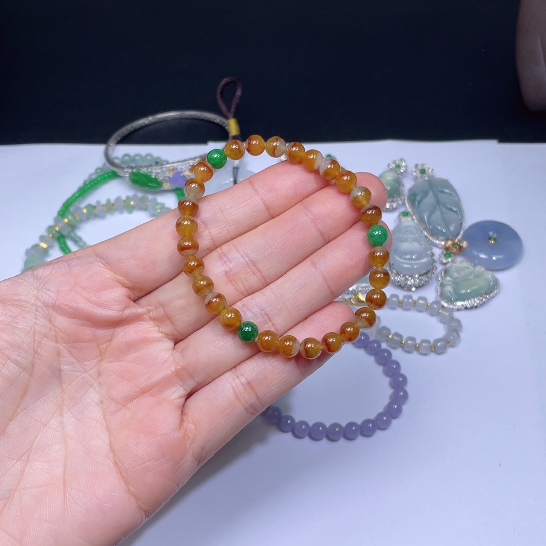 翡翠手链未镶嵌手串