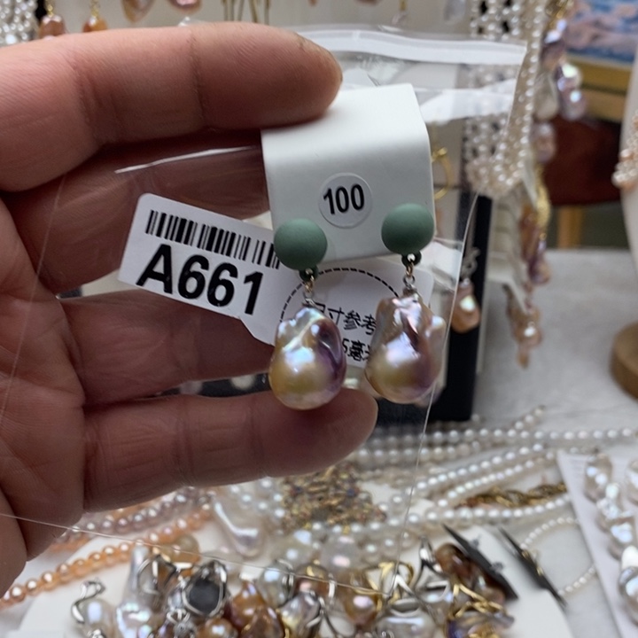 淡水珍珠颈饰合金661