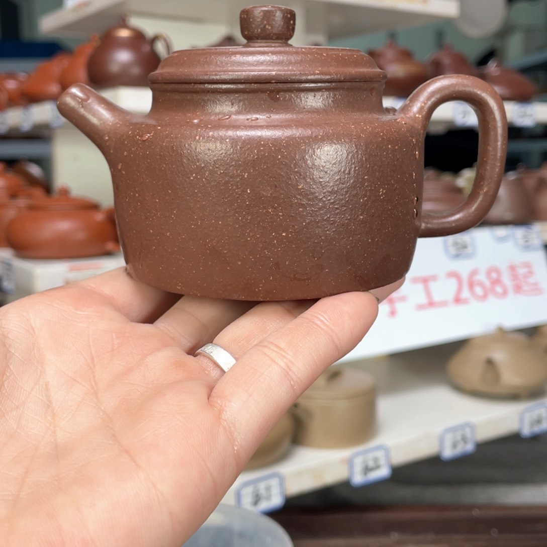 紫砂茶壶紫降坡全手工200毫升