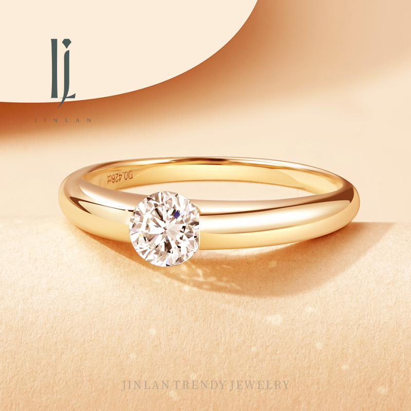 【小晗专属】泥鳅背钻石戒指四十分 经典素款 多样性发一 经典婚戒