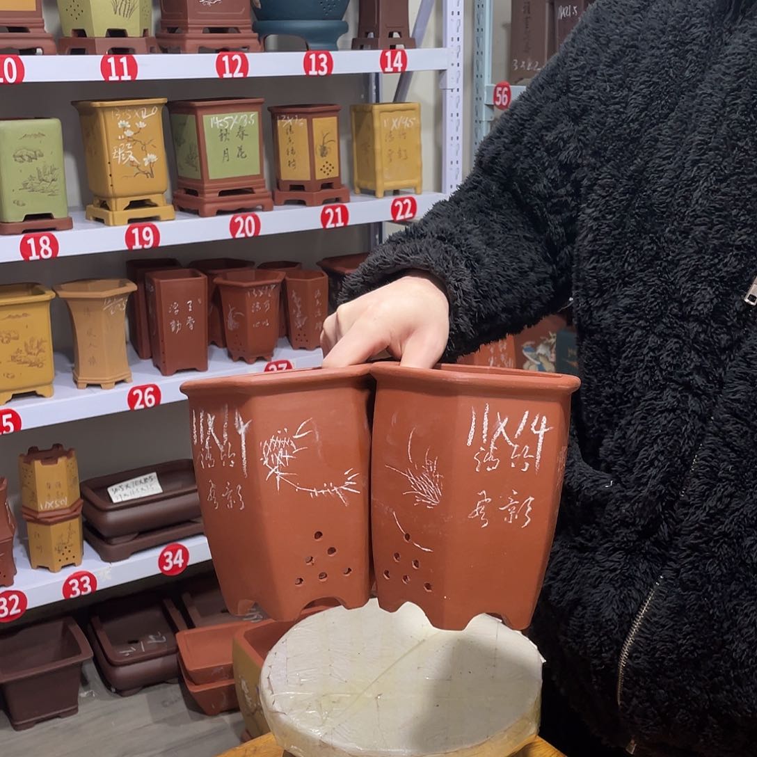 紫砂天心紫砂手工花盆