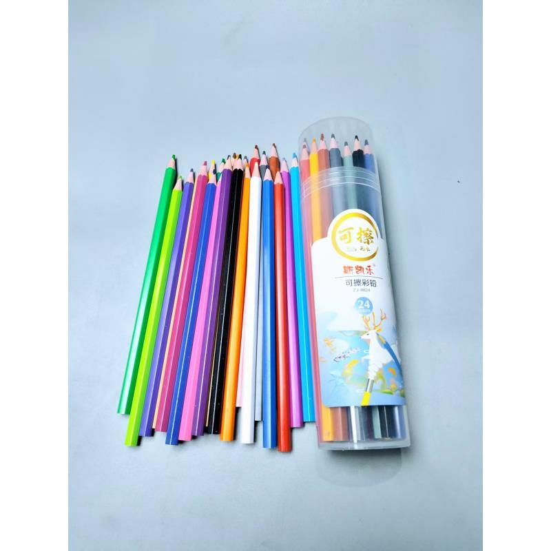 斯凯乐24色可擦彩铅ZJ-8824-q