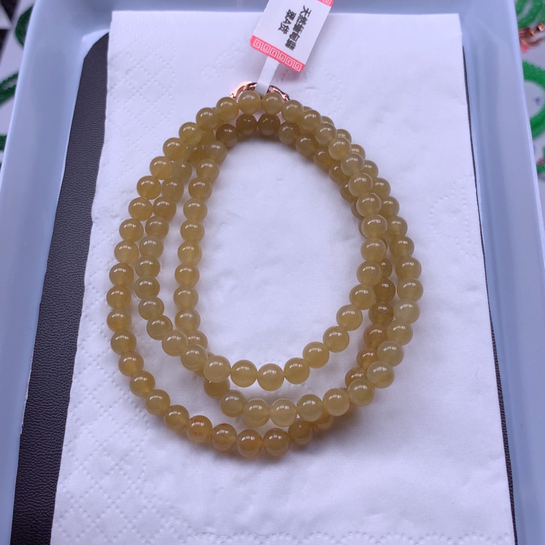 翡翠未镶嵌颈饰项链