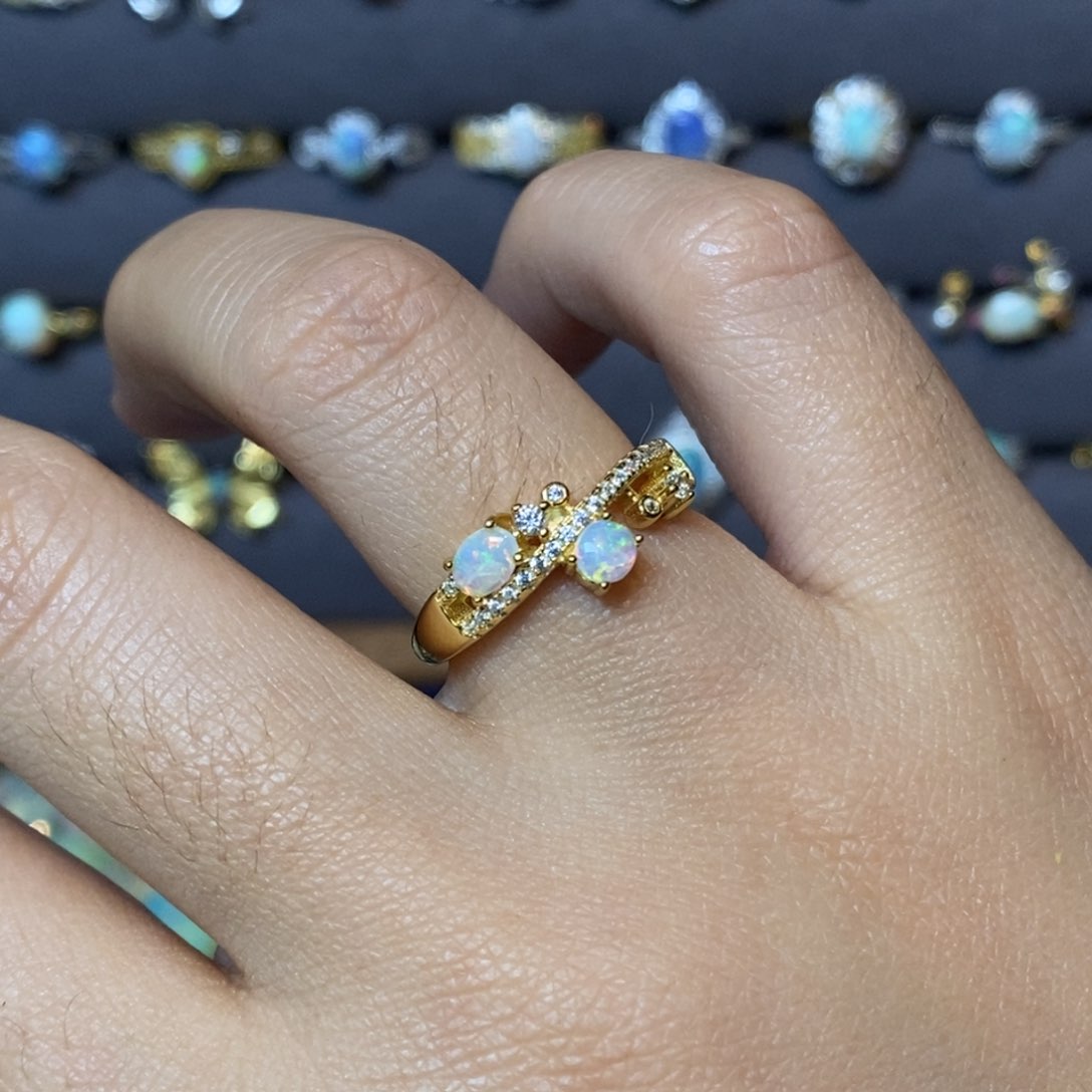 欧泊珠宝奇石银S925镶嵌