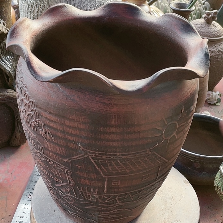 紫砂花盆瑕疵25.27花盆