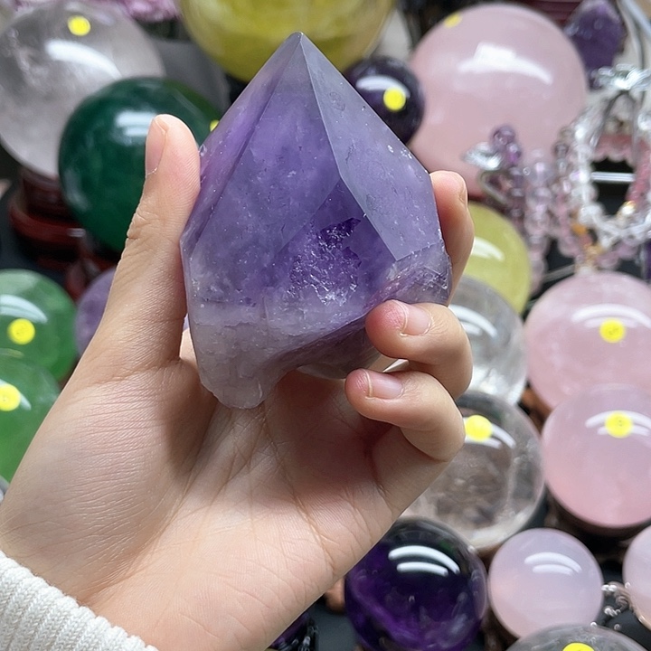 水晶天然水晶摆件紫未镶嵌