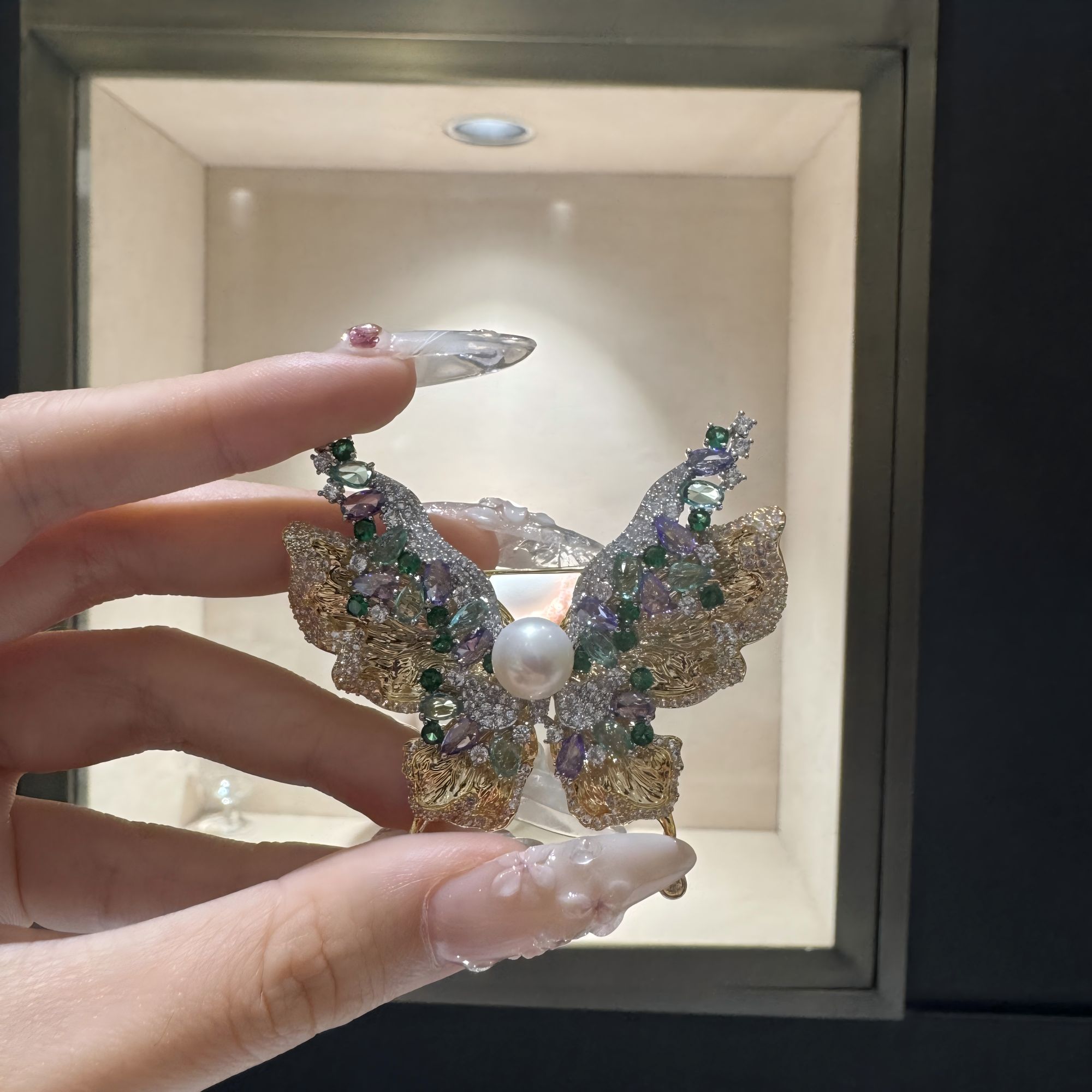 【糯糯精选】GP蝴蝶淡水珍珠胸花