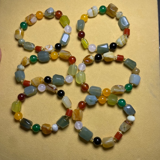 巨型玉体原矿老料子多宝手链一条多样性发货手工珠珠老型