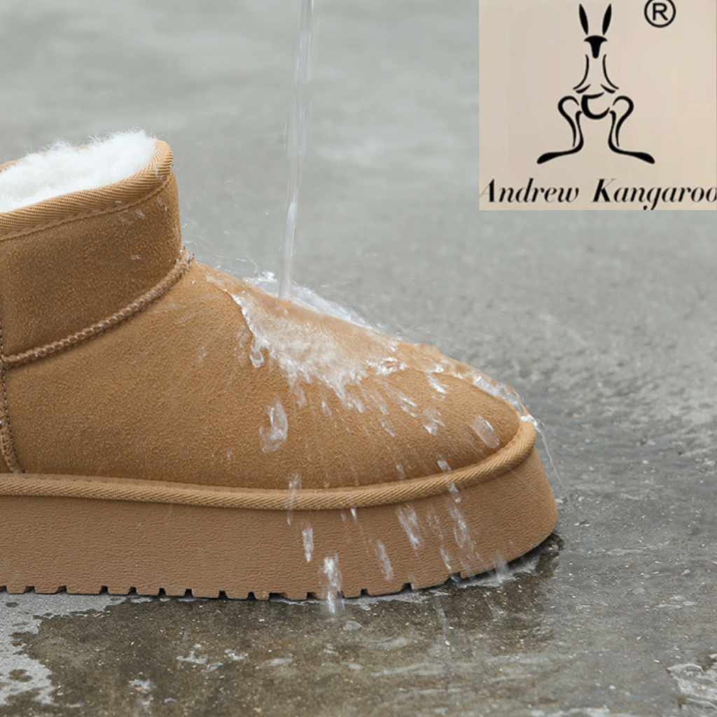 【防水】加绒时尚雪地靴意大利袋鼠女鞋2025冬季防滑土豆棉鞋5854-5