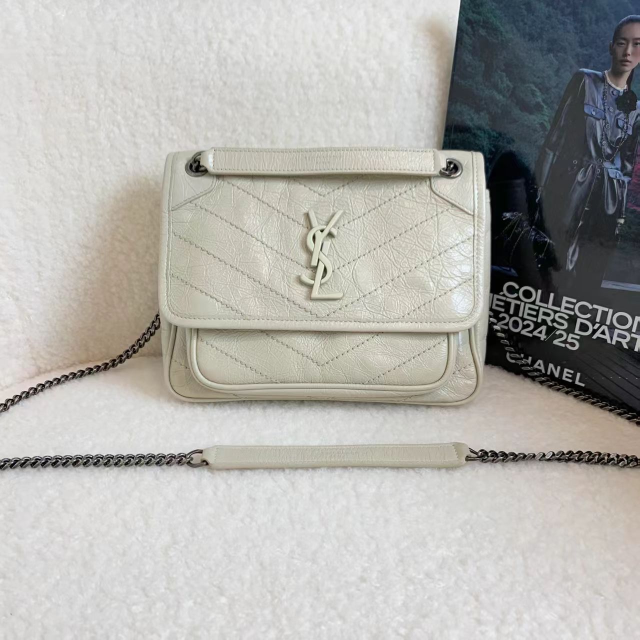 99新 YSL/圣罗兰 壹臻su/复古白niki小号 20年 785577091