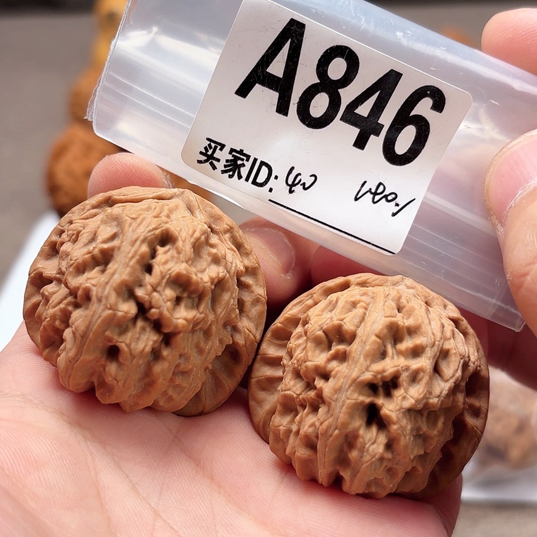 文玩核桃把件40白狮子846