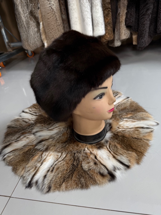 包头绒帽圆顶加厚无檐包头帽休闲风法式编织户外帽子