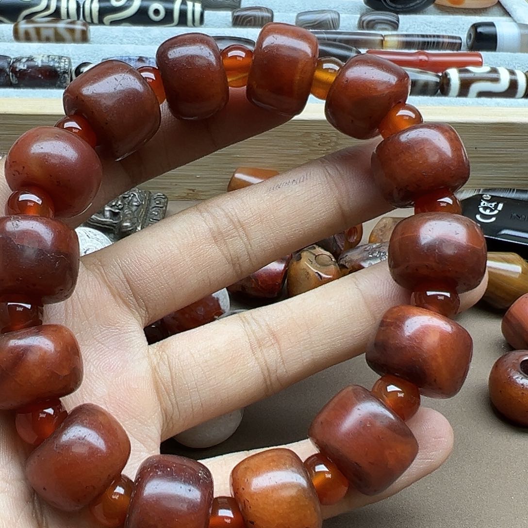 金***爷玛瑙/玉髓合金珠宝半成品