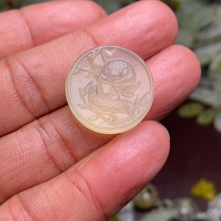 蛇纹石玉颈饰合金177