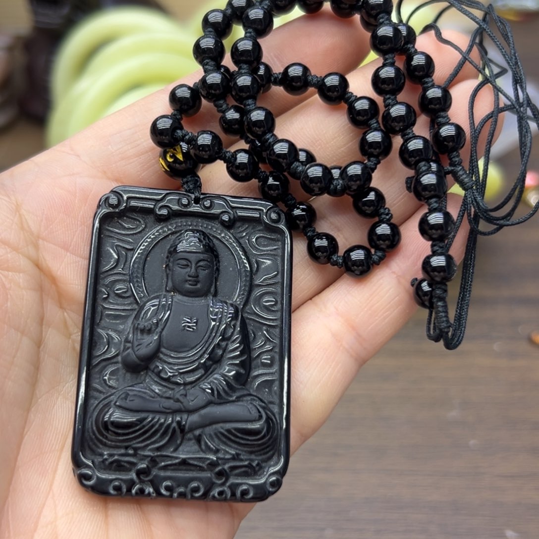 黑曜岩未镶嵌颈饰114