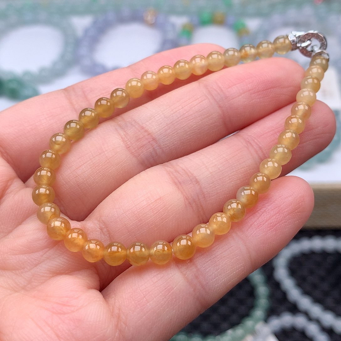 翡翠手链未镶嵌翡翠卡在4.5