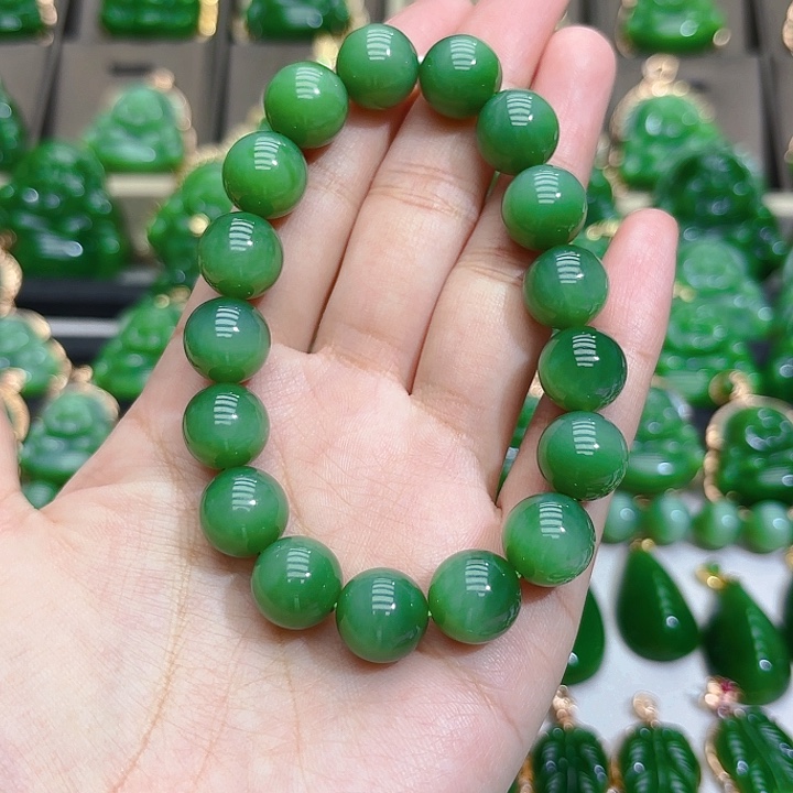 和田玉（碧玉）手串未镶嵌辰*