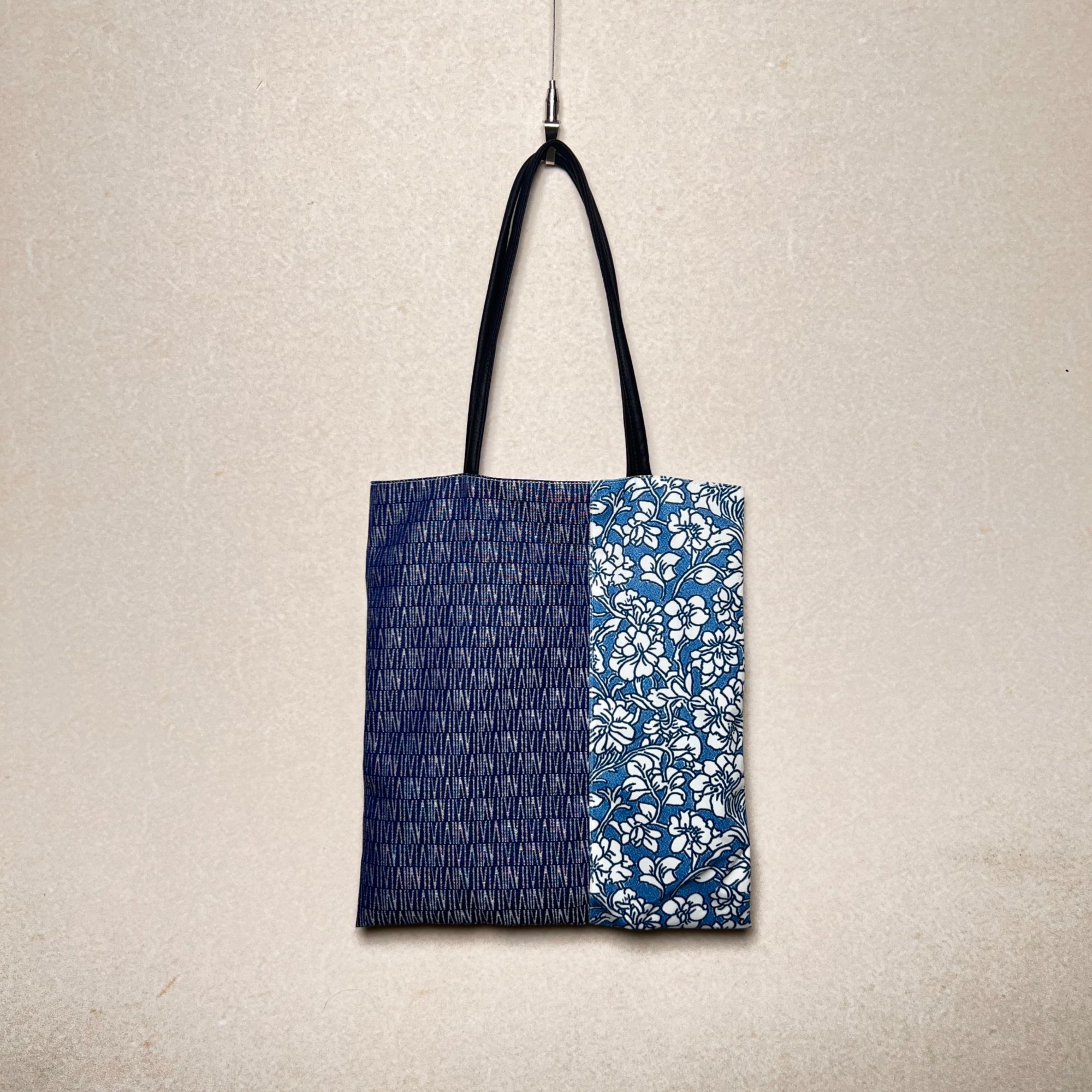 无则艺【色织拼色细带单肩包】素蓝花时尚休闲小众撞色百搭单肩包