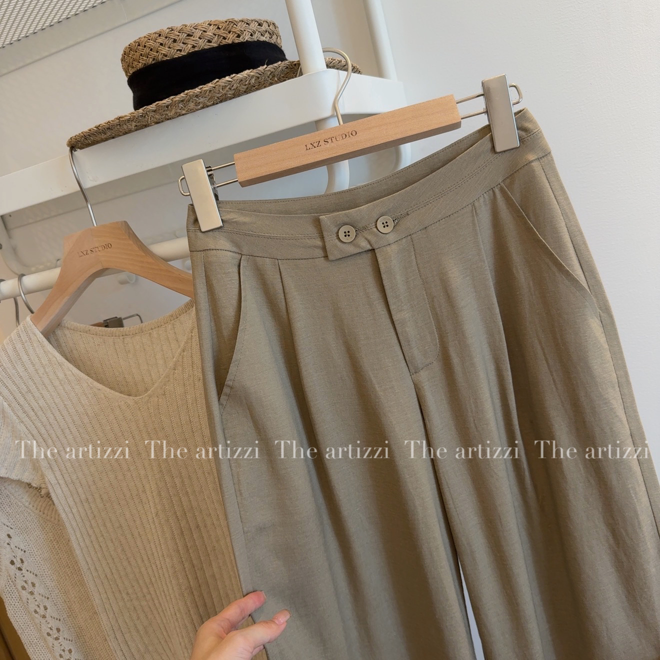 The Artizzi《晚棕诗行》舒适百搭垂感休闲直筒裤