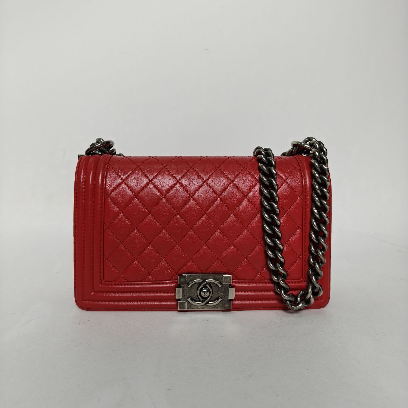 95新 Chanel/香奈儿 【娇活动】Leboy25 红色 皮革C 17开 111320