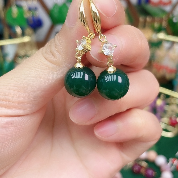 玛瑙/玉髓耳钉合金