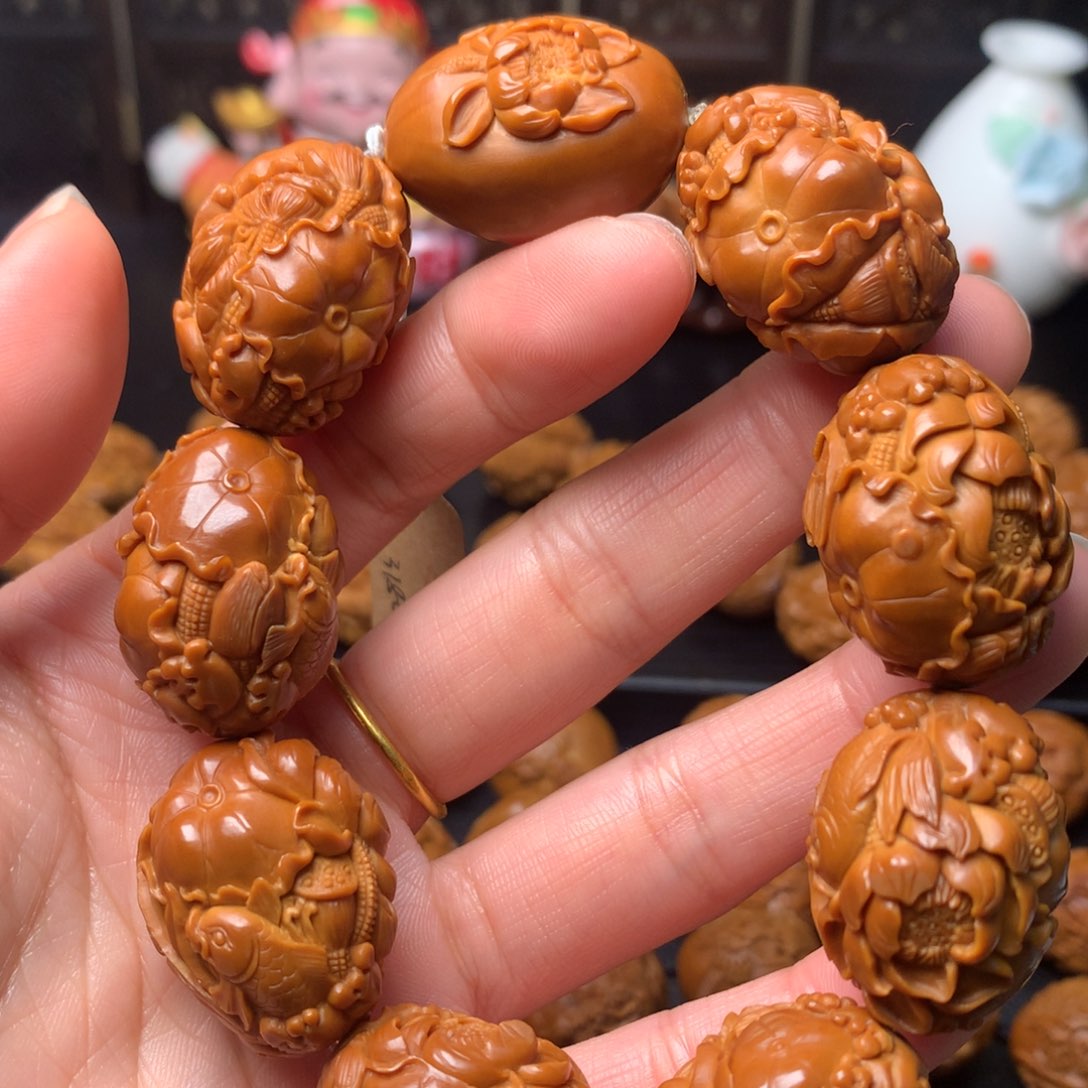 橄榄核手串/手链荷塘月色