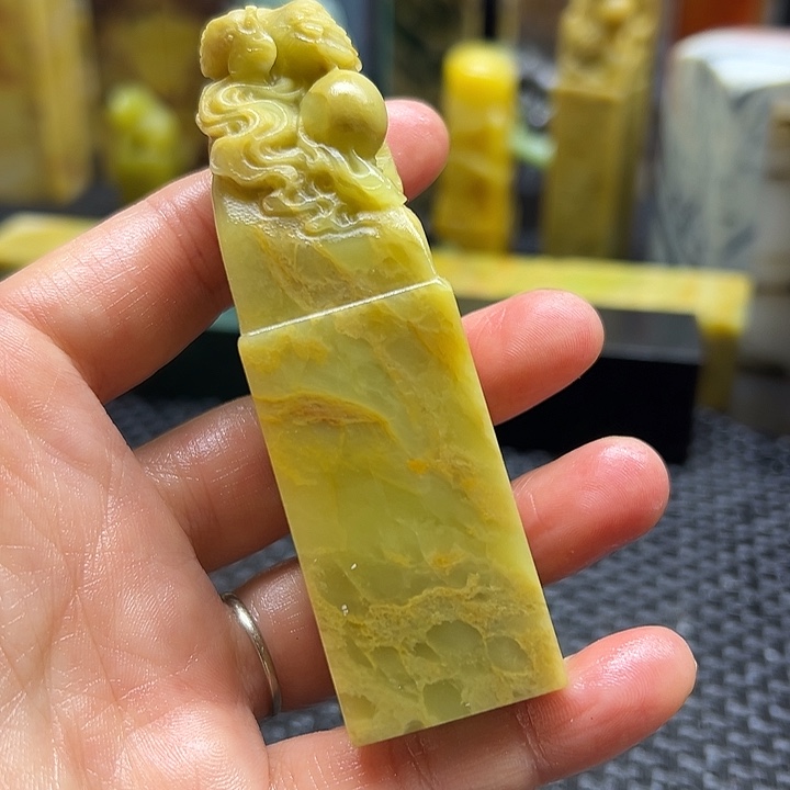 琴***歌青田石印章石印章石