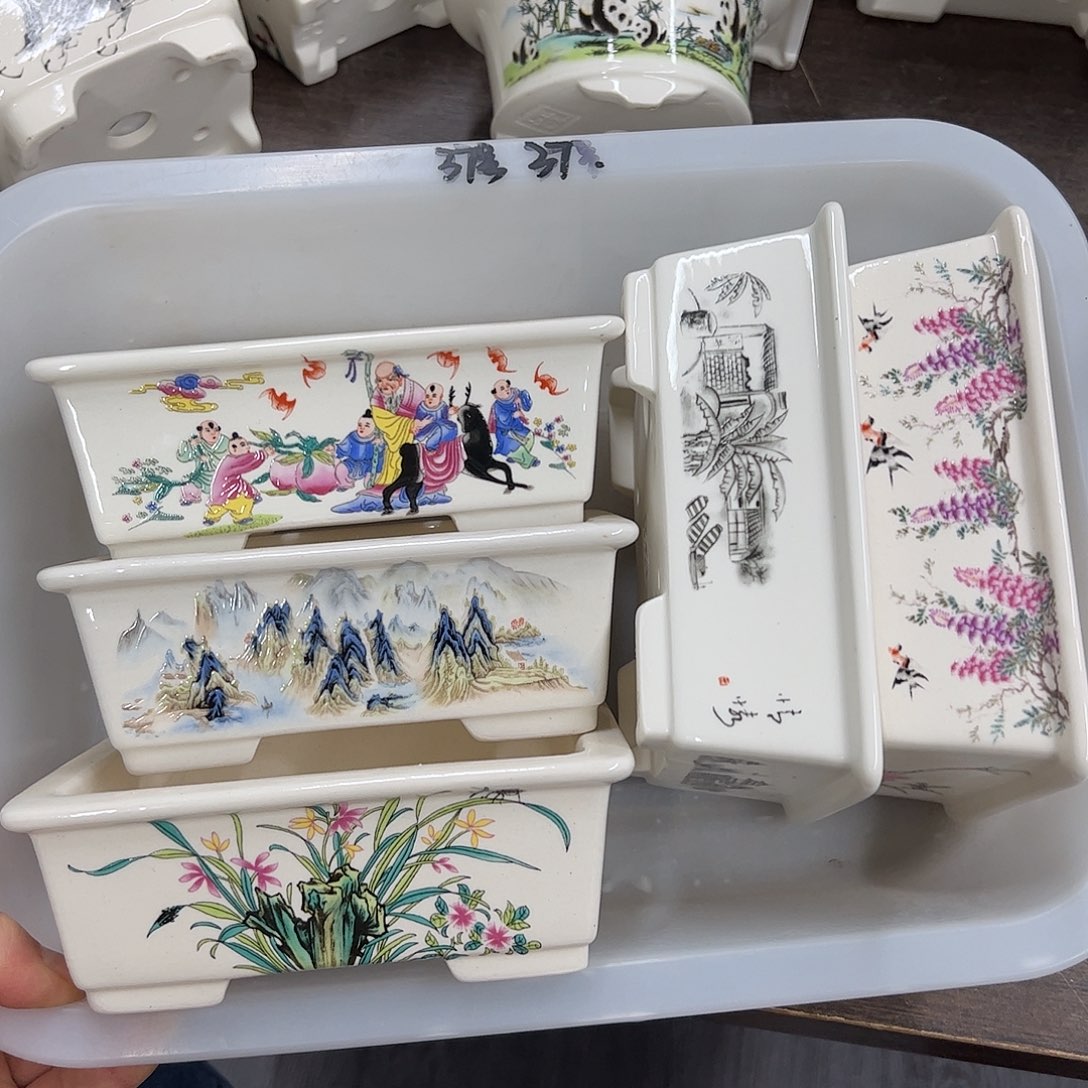 紫砂花盆37号瑕疵福利15/12/5cm5个
