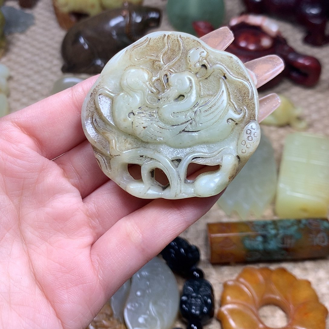 白玉菩提吊坠挂件