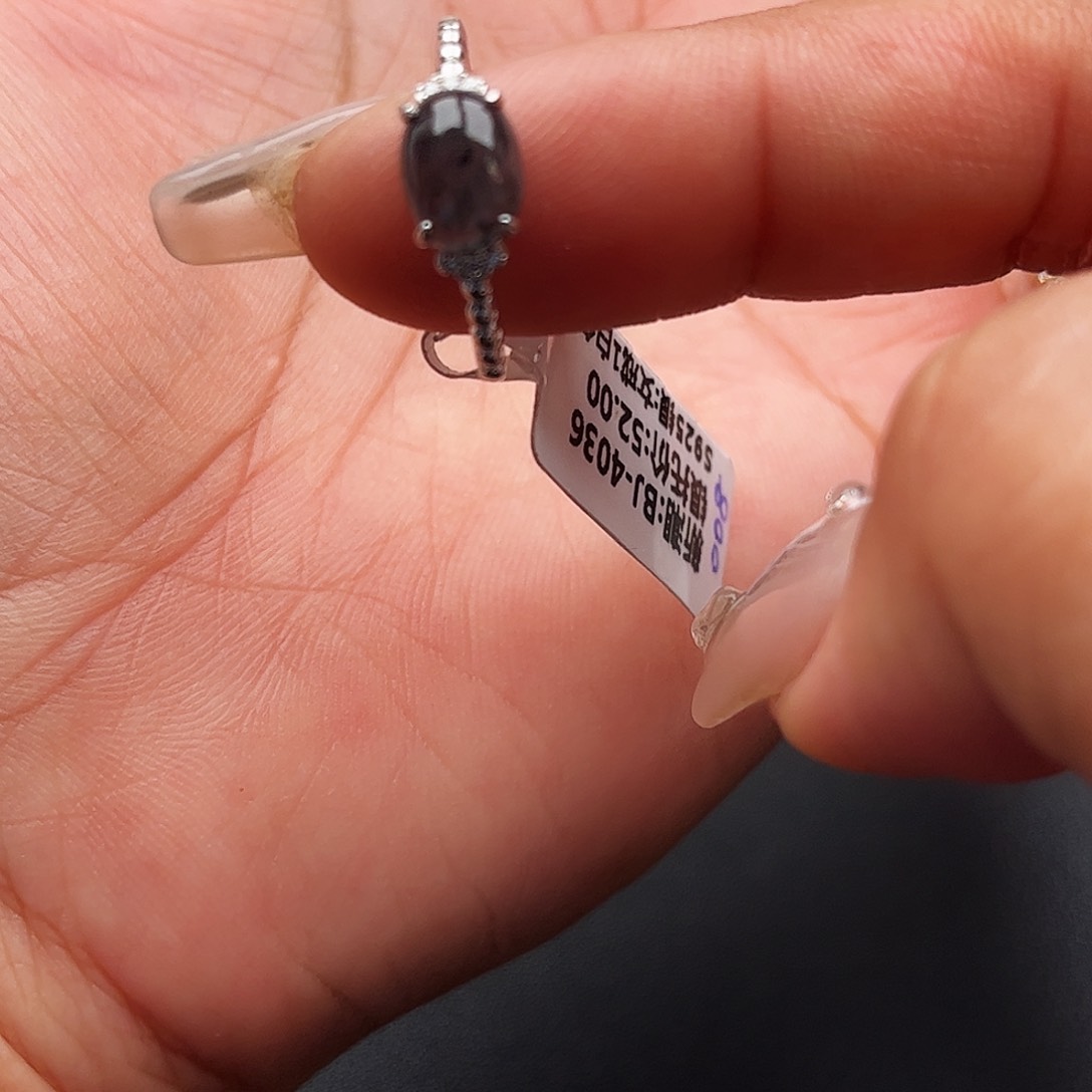 翡翠银S925镶嵌戒圈缅甸天然A货翡翠戒指