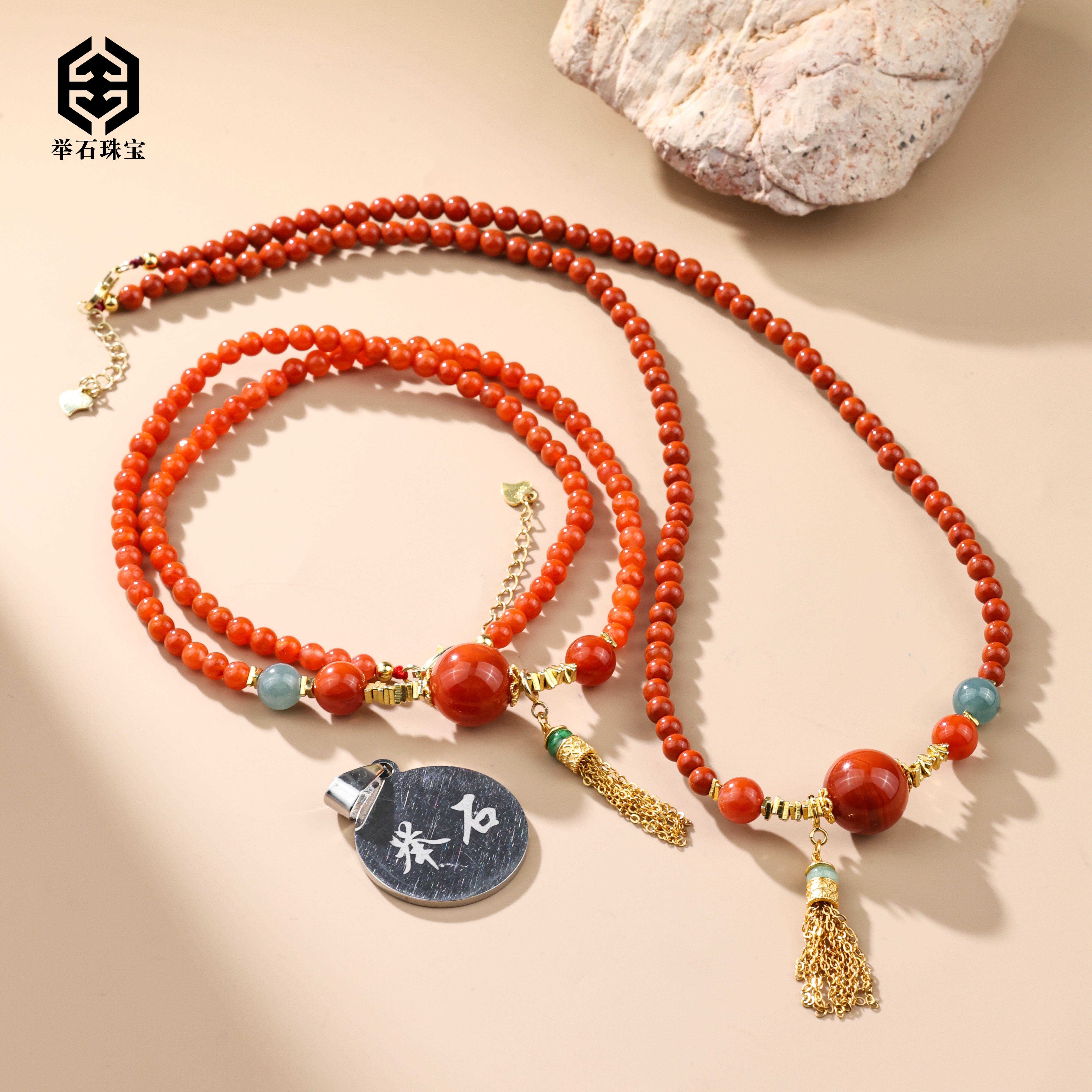 【举石珠宝】T1227-127-003南红玛瑙项链（一件/多样性发/约3-12mm）N