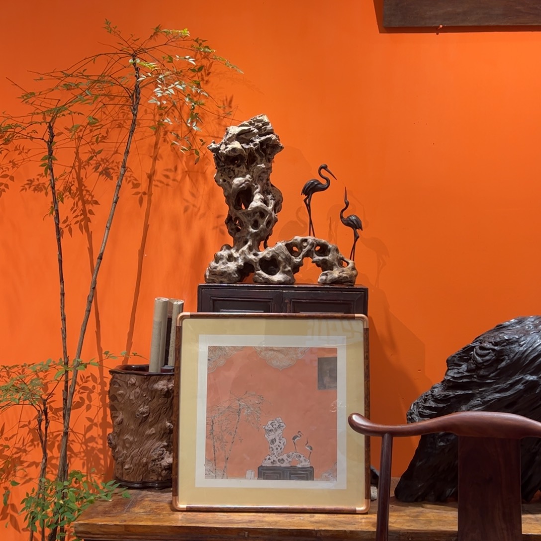 梵***梦柏木根艺山子根雕禅意独创作品