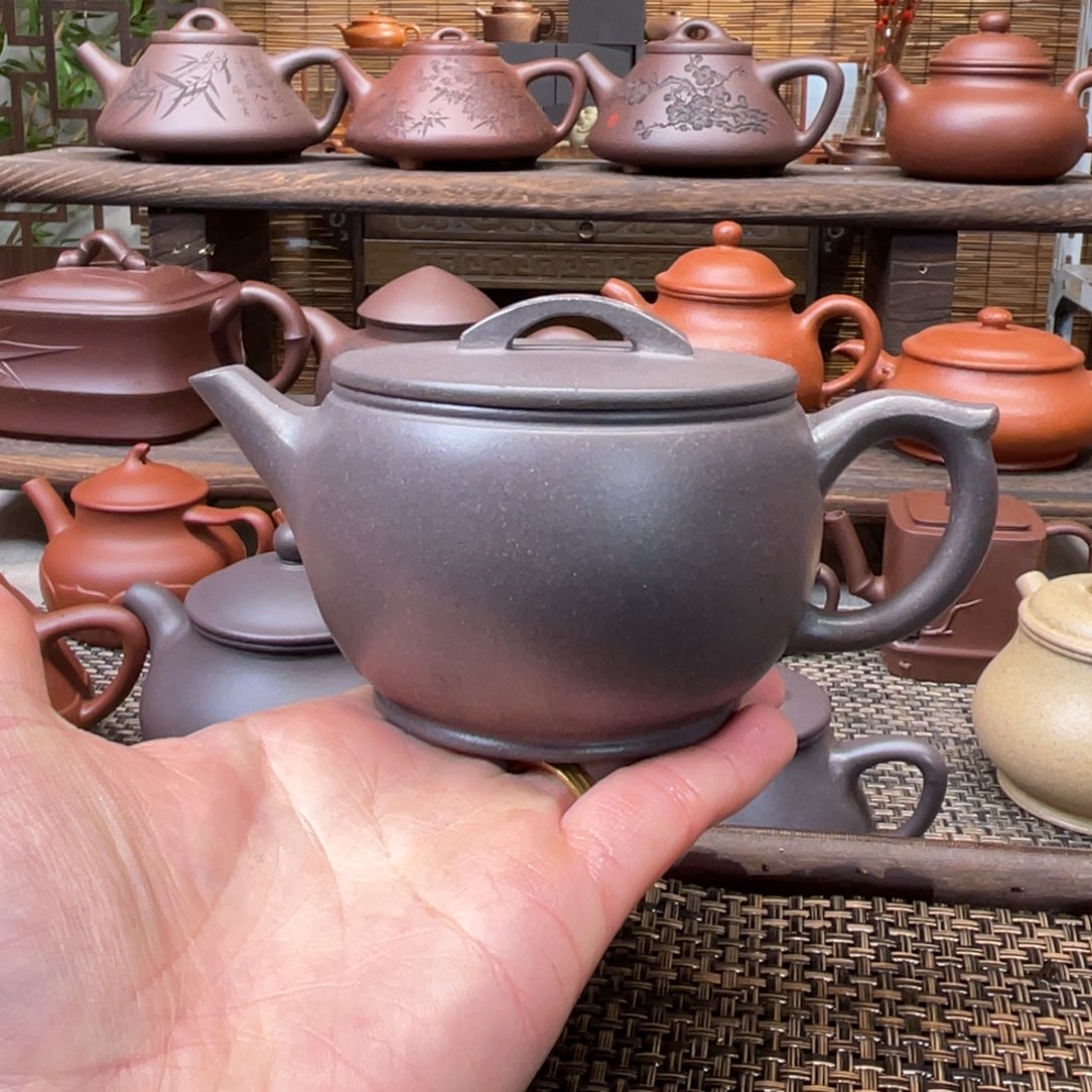 紫砂茶壶宜兴原矿紫砂手工制220