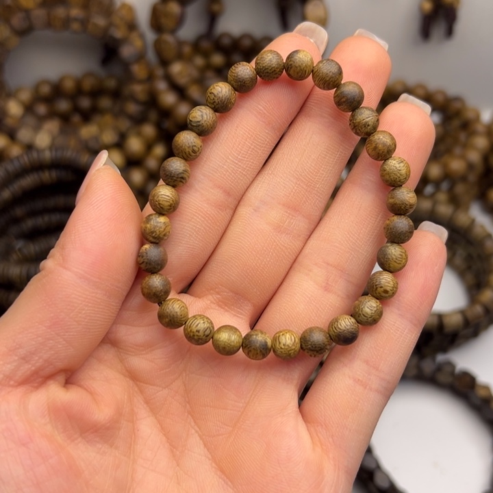 沉香碎屑沉香种植奇楠卡06圆珠单圈