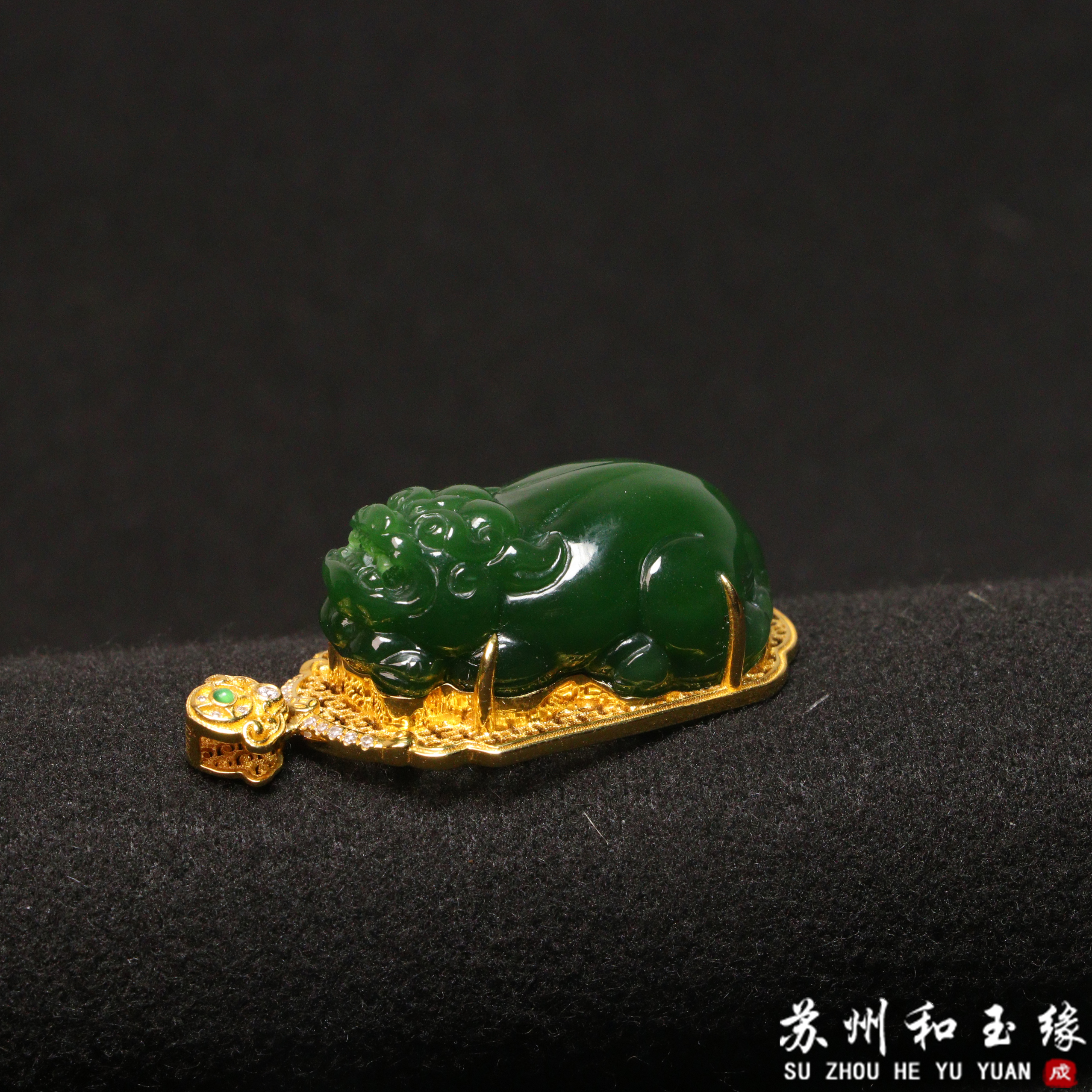 俄罗斯碧玉貔貅13克男女士吊坠