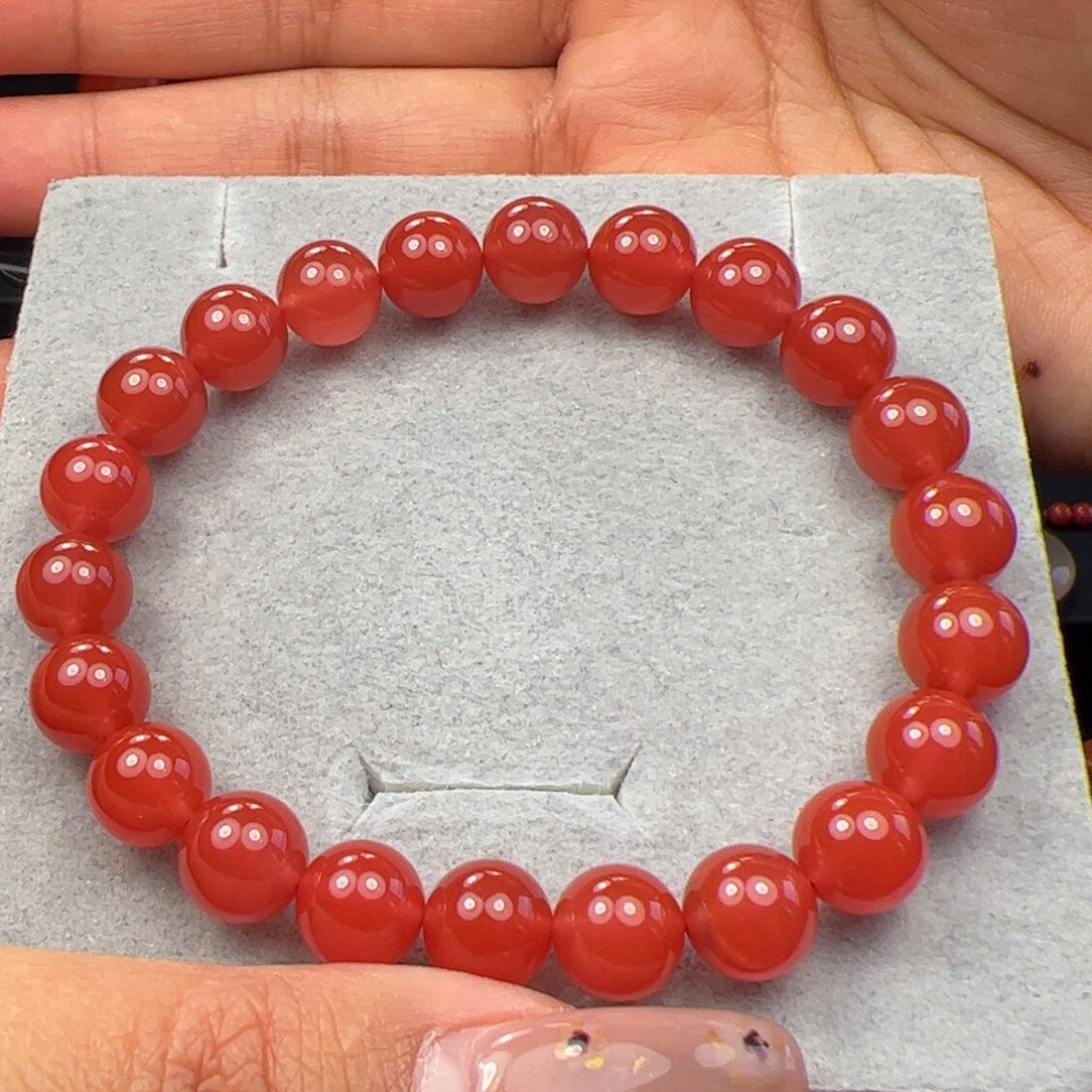 未镶嵌8+手串南红玛瑙