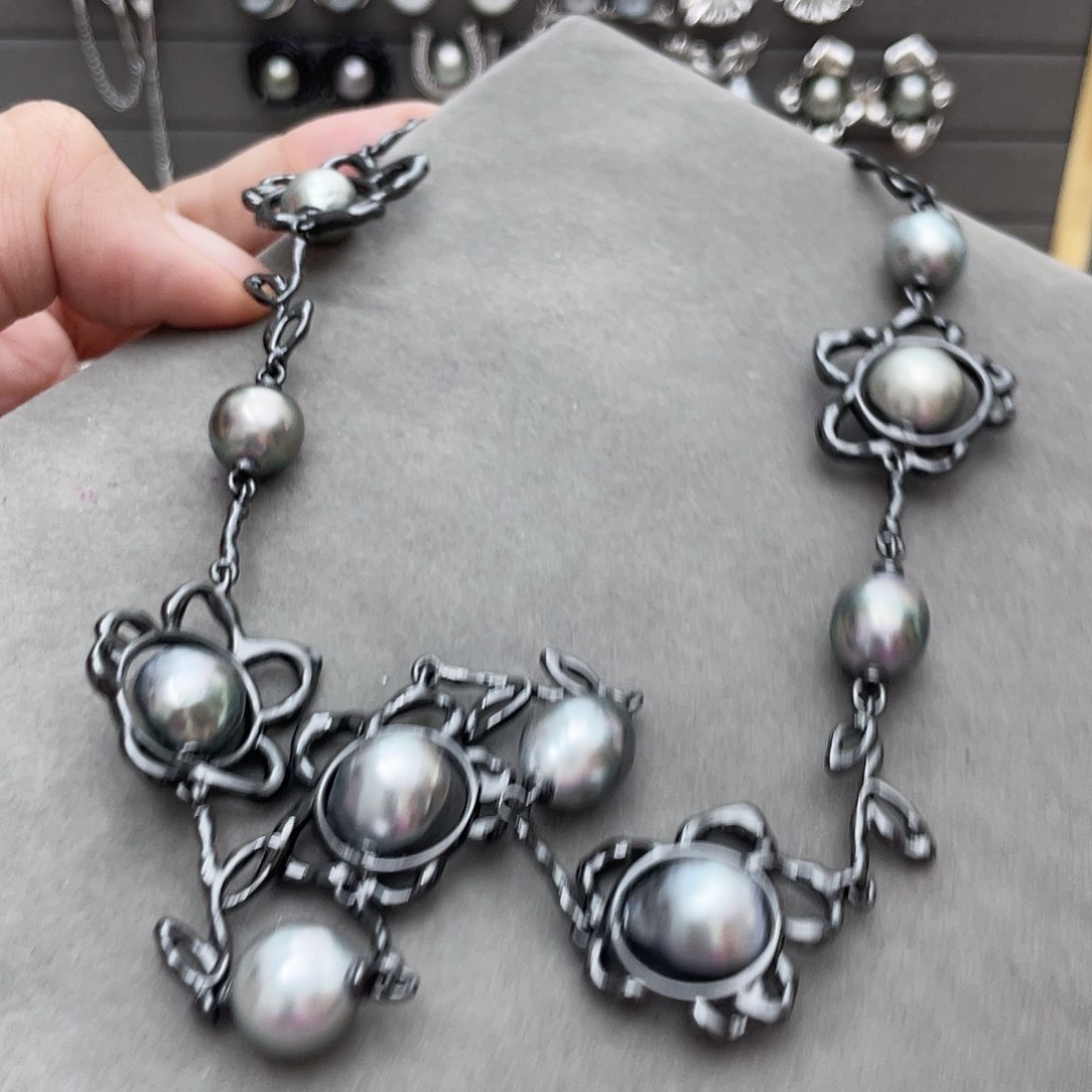 海水珍珠颈饰银S925镶嵌