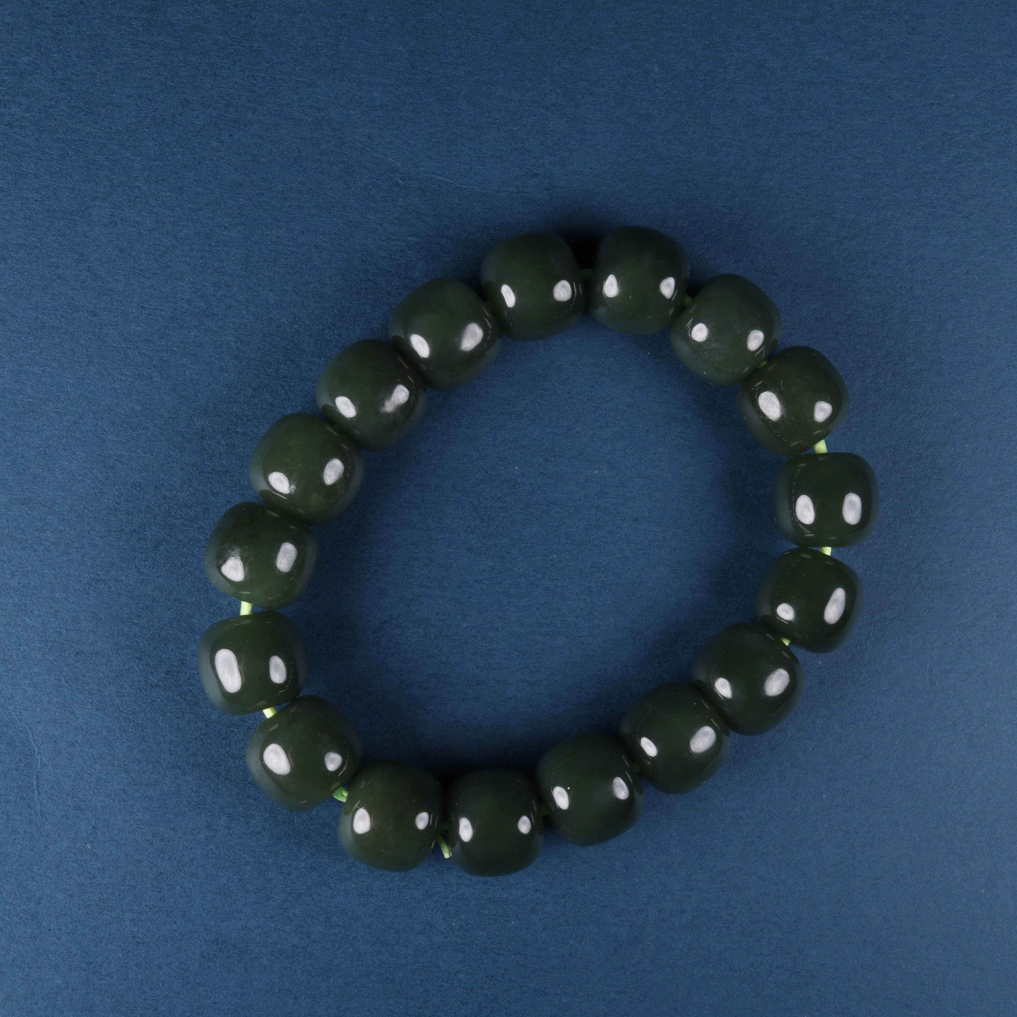 【小娟珠宝】湖水绿老型珠手串5849-F031