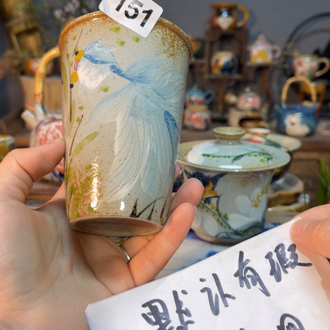 杯素浅陶瓷手工手绘