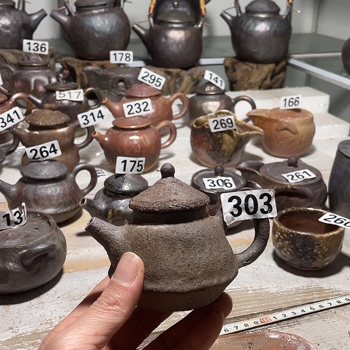 纯手工捏制柴烧茶具